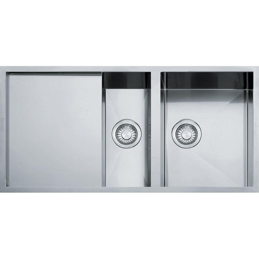 Zlewozmywak Franke Planar PPX 151 - stalowy - stalowy - wpuszczany w blat - ociekacz