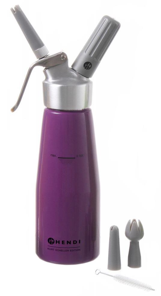 Syfon do bitej śmietany Hendi Kurt Scheller Edition 0,5 l (fioletowy)