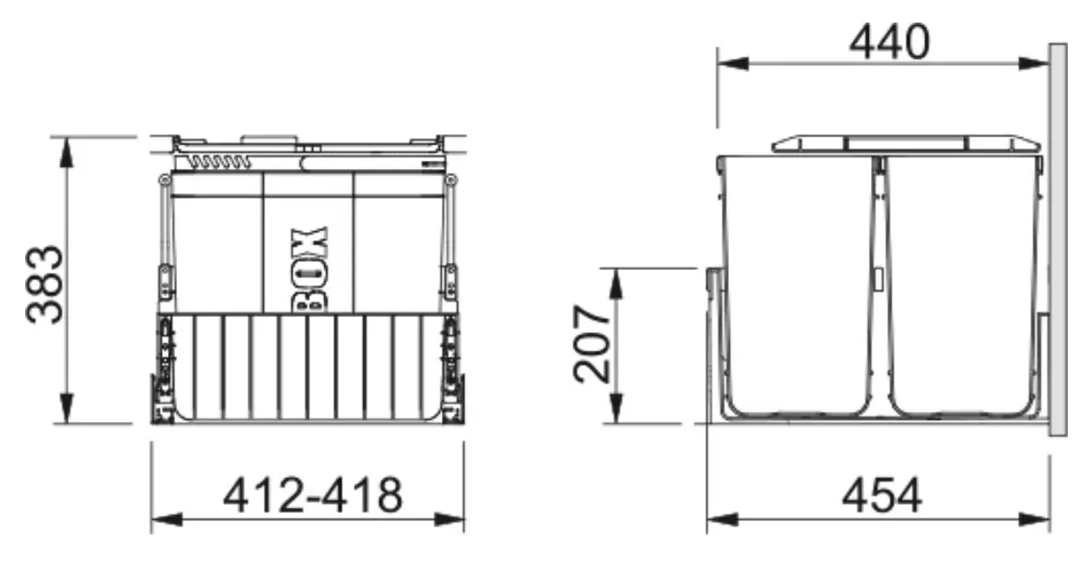 Sortownik odpadów Franke Easysort 600-1-4 1x14,5l 4x7,5l