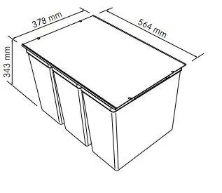 Sortownik odpadów Franke Easysort 600-1-4 1x14,5l 4x7,5l