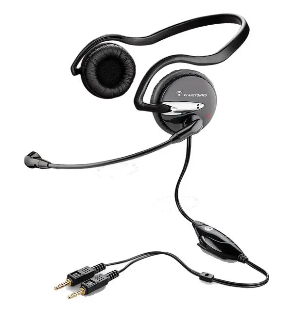 Słuchawki przewodowe z mikrofonem Plantronics Audio 345 Nauszne Czarny