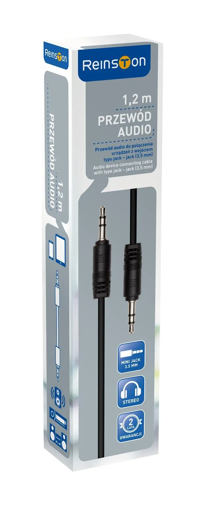 Kabel  audio Reinston EKT16 1,2m Czarny