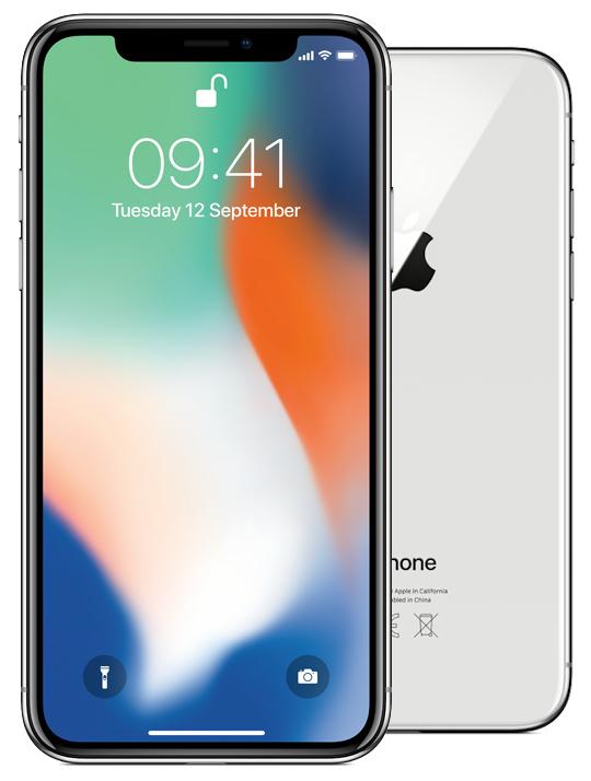 Smartfon Apple iPhone X 64GB (srebrny)