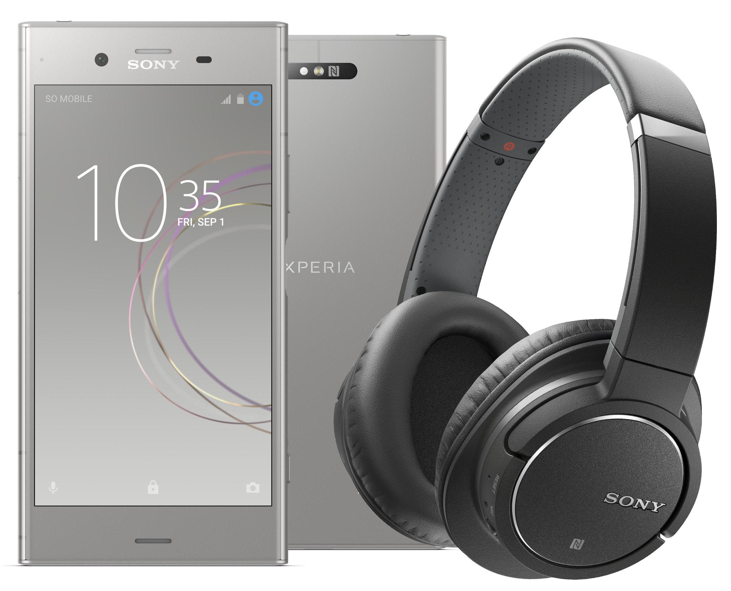 Smartfon Sony Xperia XZ1 Dual SIM (srebrny) + słuchawki MDR-ZX770BNB