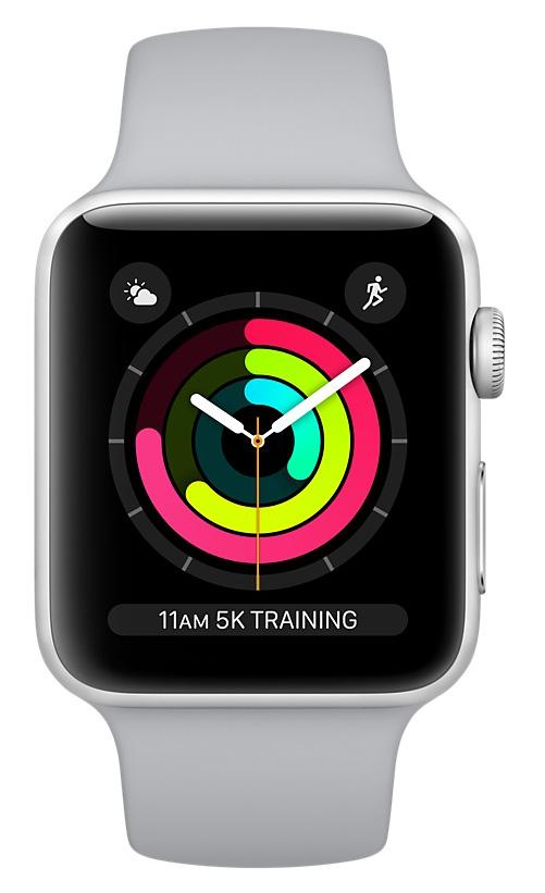 Apple Watch 3 42mm srebrny (pasek sport)