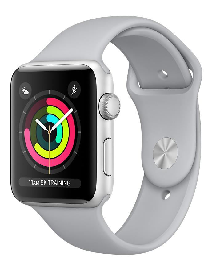 Apple Watch 3 42mm srebrny (pasek sport)