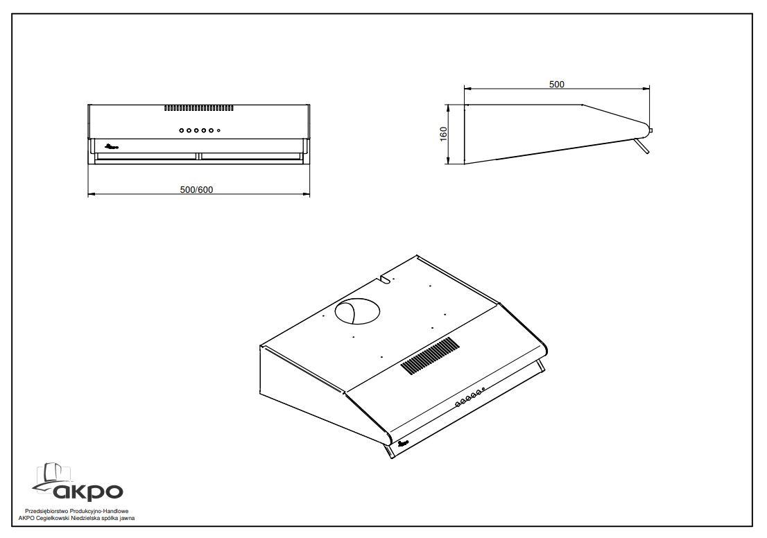 Okap Akpo WK-7 P3060 (inox) - 60cm