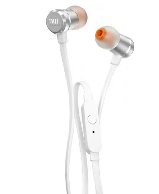 Słuchawki przewodowe JBL Tune 290 Dokanałowe Mikrofon Srebrny