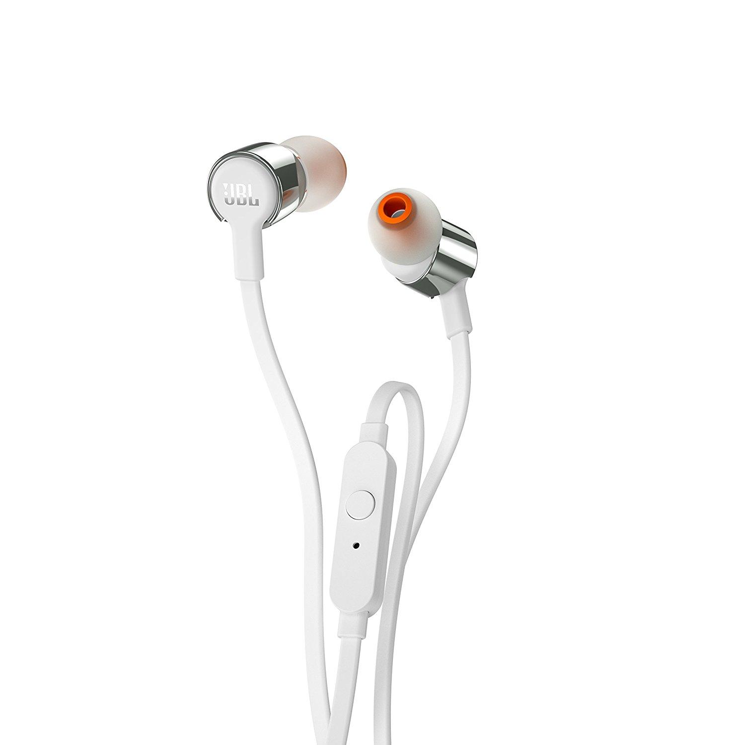 Słuchawki przewodowe JBL T210 (srebrny)