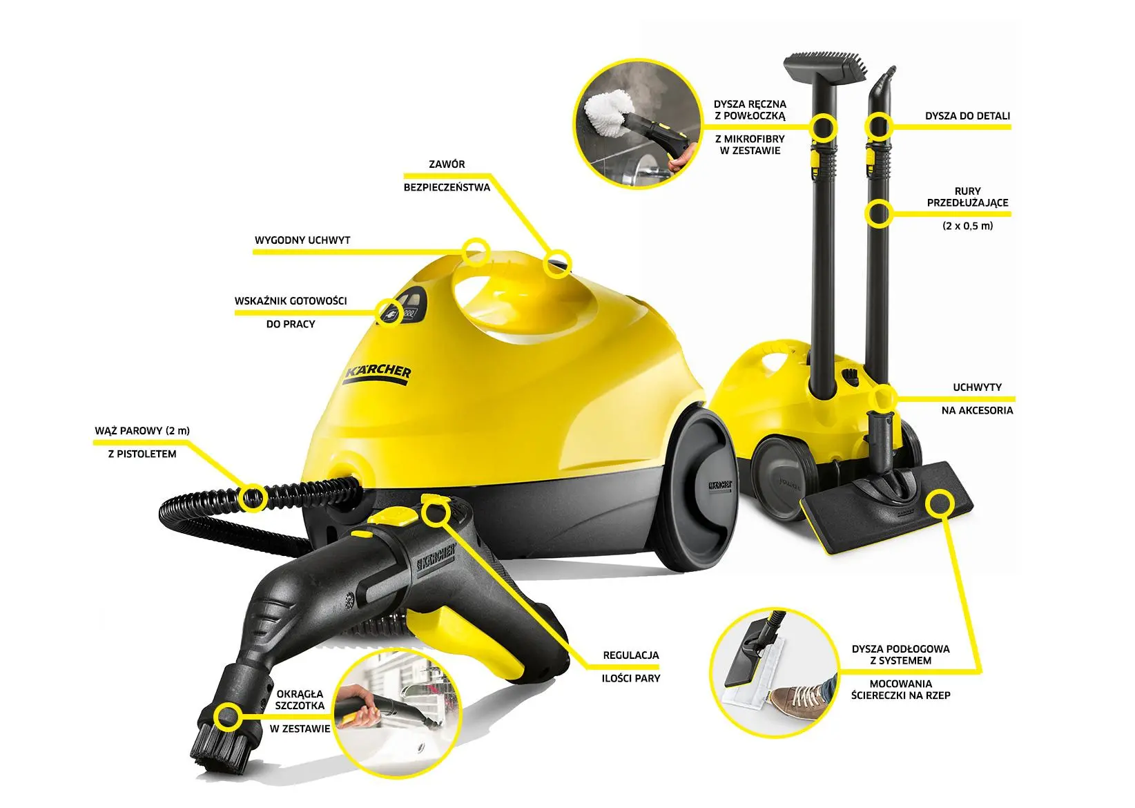 Myjka parowa Karcher SC 2 EasyFix 1.512-050.0 1500W 40g/min