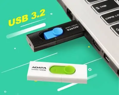 PenDrive Adata UV320 128GB USB 3.1 Biało-zielony