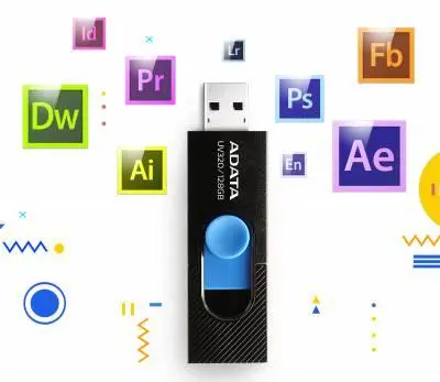 PenDrive Adata UV320 128GB USB 3.1 Biało-zielony