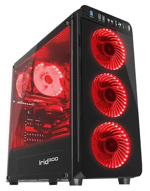 Obudowa Genesis Irid 300  Czarno-czerwony