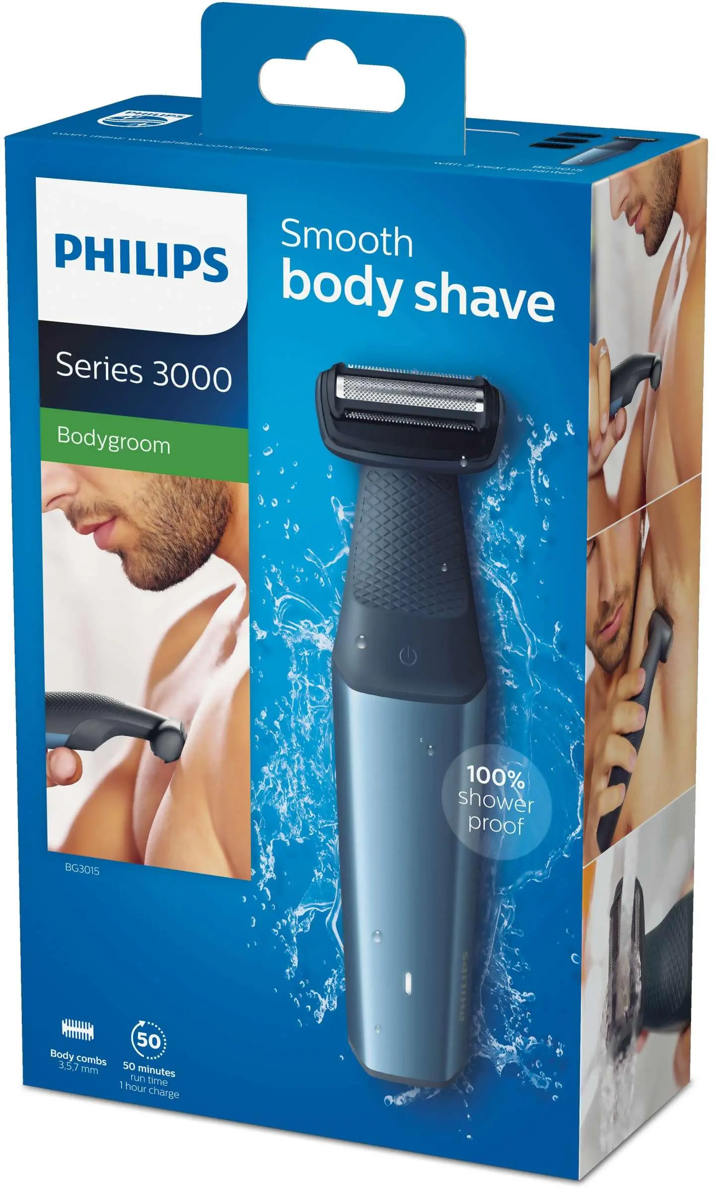 Trymer Philips Bodygroom series 3000 BG3015/15 3 nasadki 50min