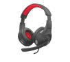 Słuchawki przewodowe z mikrofonem Trust GXT 307 RAVU Nauszne Czarno-czerwony