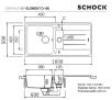 Zlewozmywak Schock ELEMENT D-150 Granitowy Biały alpejski