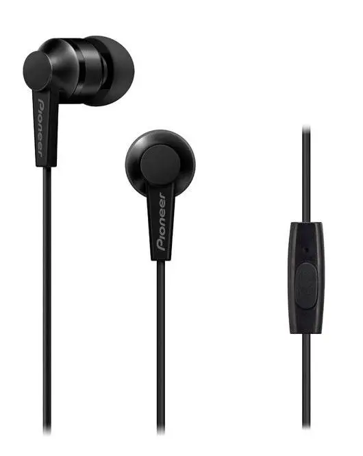 Słuchawki przewodowe Pioneer SE-C3T-B Dokanałowe Mikrofon Czarny