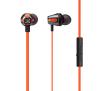 Słuchawki przewodowe Cresyn C465S - dokanałowe - mikrofon - pomarańczowy