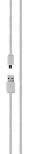 Kabel Xqisit Cotton Cable microUSB-USB A Biały