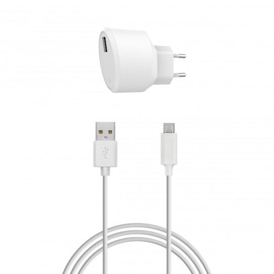 Xqisit Travel Charger 2,4A USB-micro USB (biały)