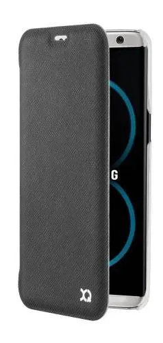 Etui Xqisit Flap Cover Adour do Galaxy S8 Plus Czarny