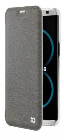 Etui Xqisit Flap Cover Adour do Galaxy S8+ Szary