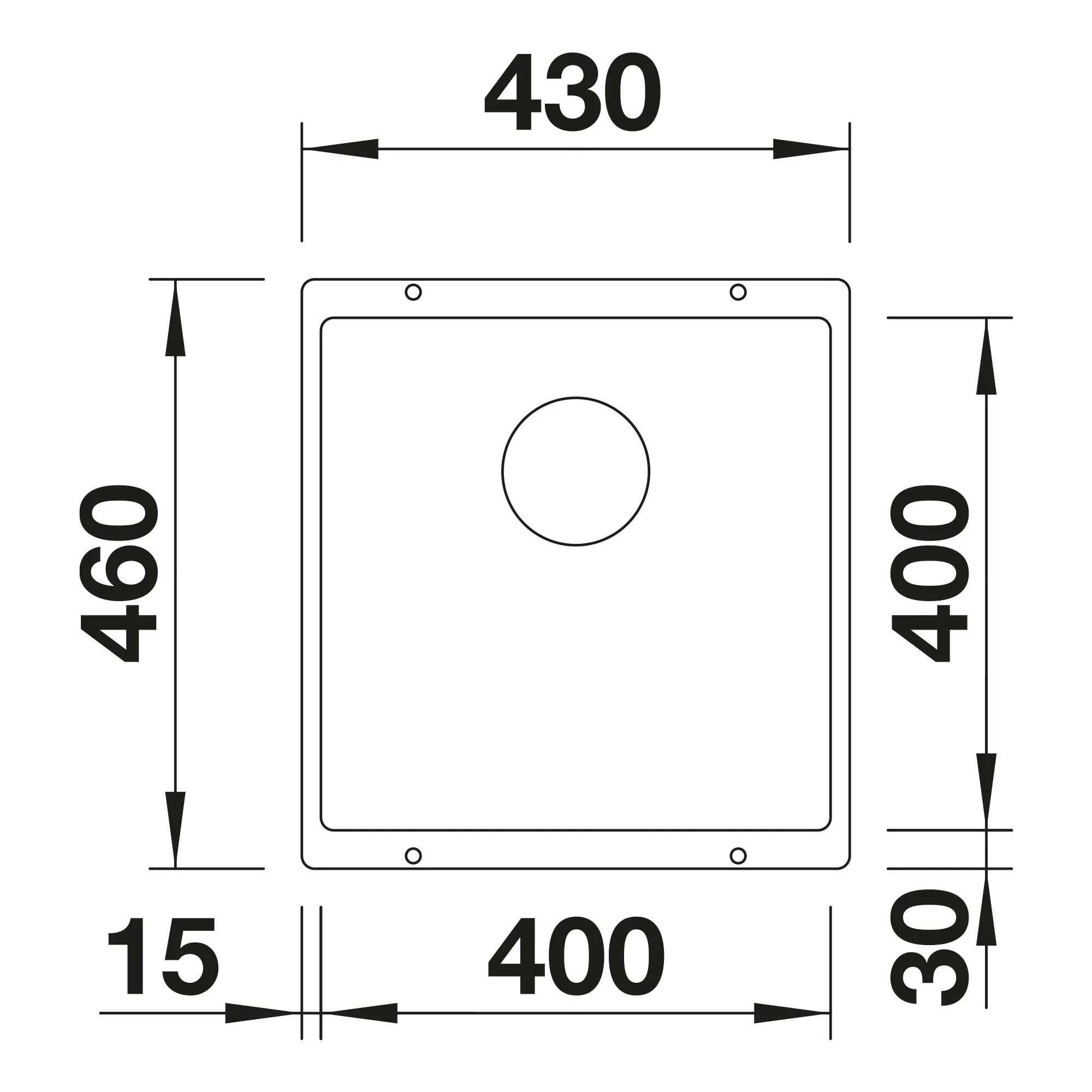 Zlewozmywak Blanco SUBLINE 400-U 523424 Granitowy Alumetalik