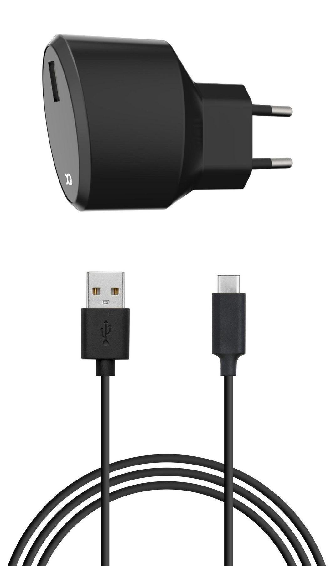 Xqisit Travel Charger 2,4A USB-C (czarny)