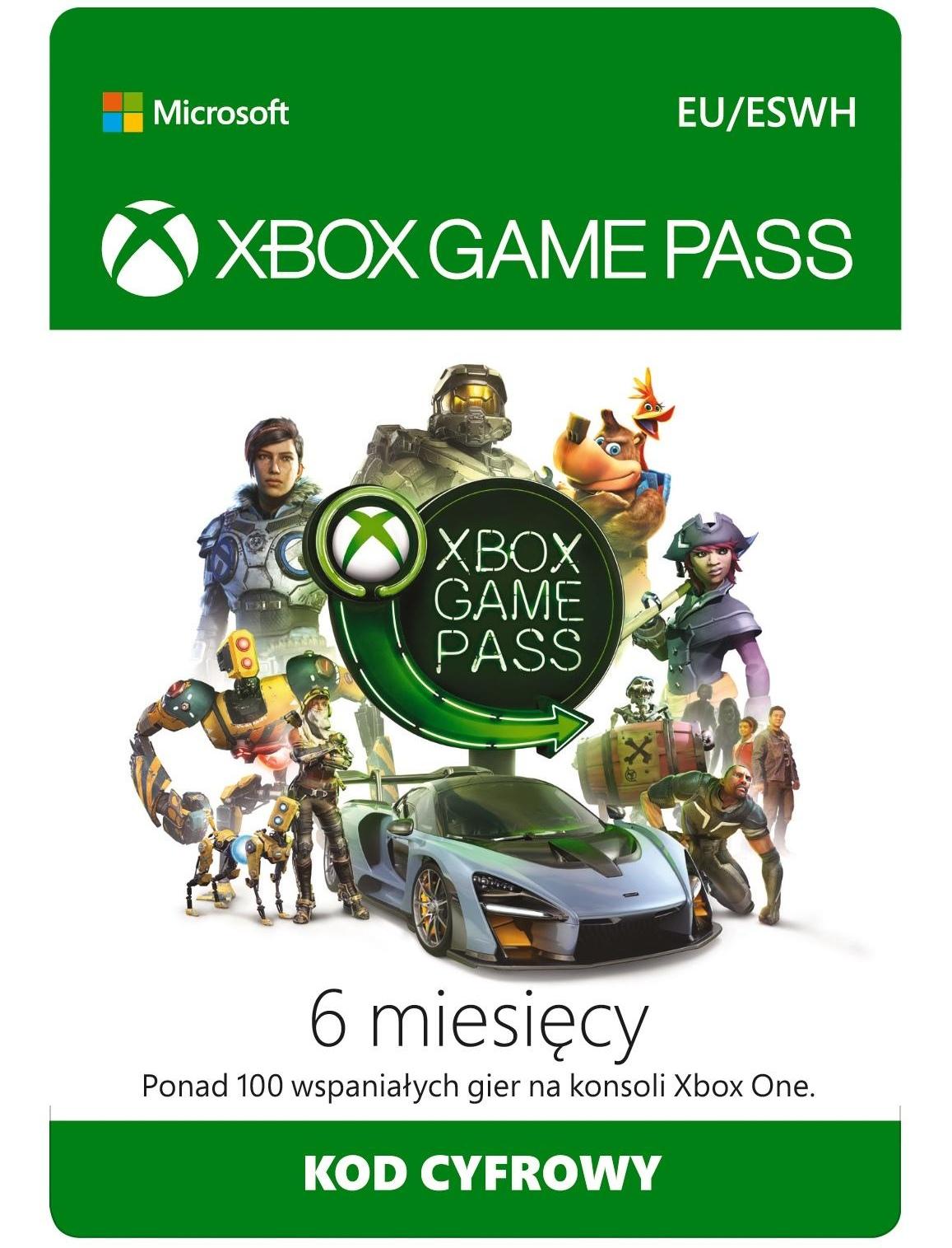 Subskrypcja Xbox Game Pass (6 m-ce) [kod aktywacyjny]