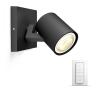 Philips Runner Hue Single Spot Black 53090/30/P7