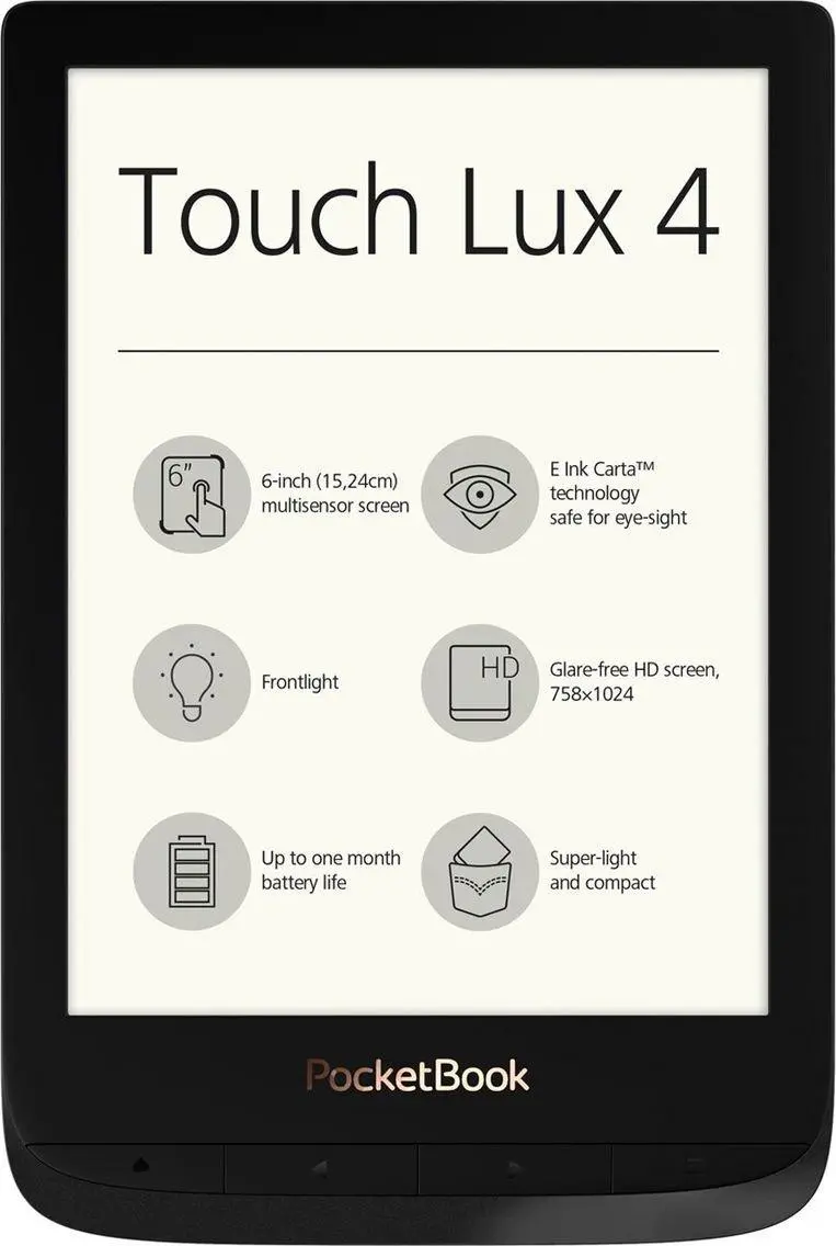 Czytnik E-booków Pocketbook 627 Touch Lux 4 6" 8GB WiFi Czarny