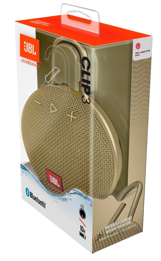 Głośnik Bluetooth JBL Clip 3 (piaskowy)