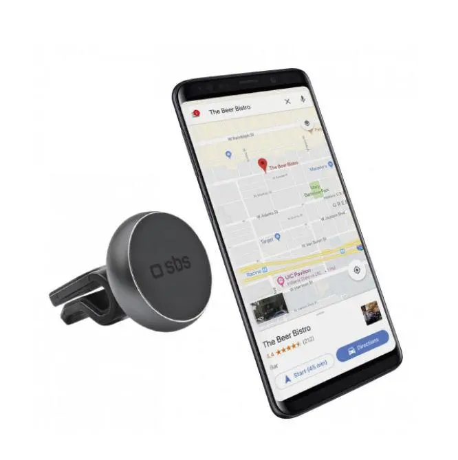 Uchwyt na telefon SBS TESUPMIDROUNDCLIP Czarny