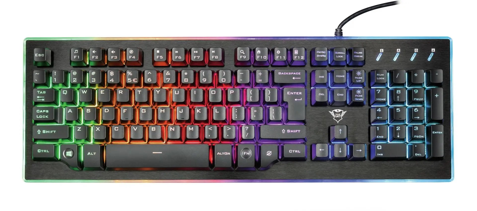 Klawiatura pół-mechaniczna Trust GXT 860 Thura Czarny