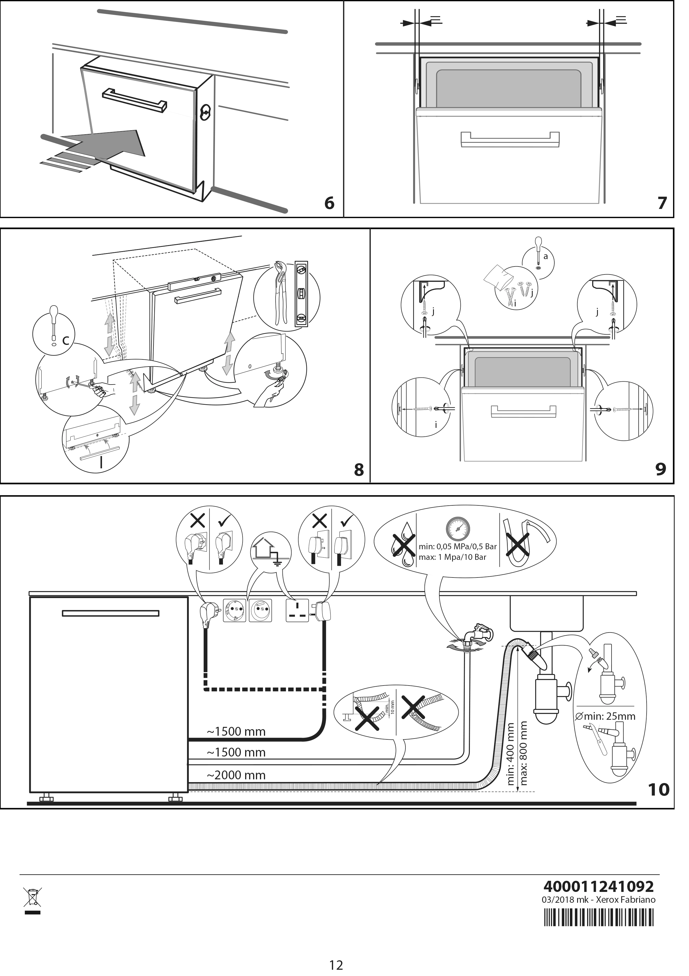 Zmywarka Whirlpool WSIO 3O34 PFE X 44,8cm Automatyczne otwieranie drzwi Szuflada na sztućce