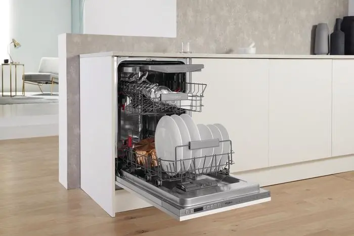Zmywarka Whirlpool WSIO 3O34 PFE X 44,8cm Automatyczne otwieranie drzwi Szuflada na sztućce
