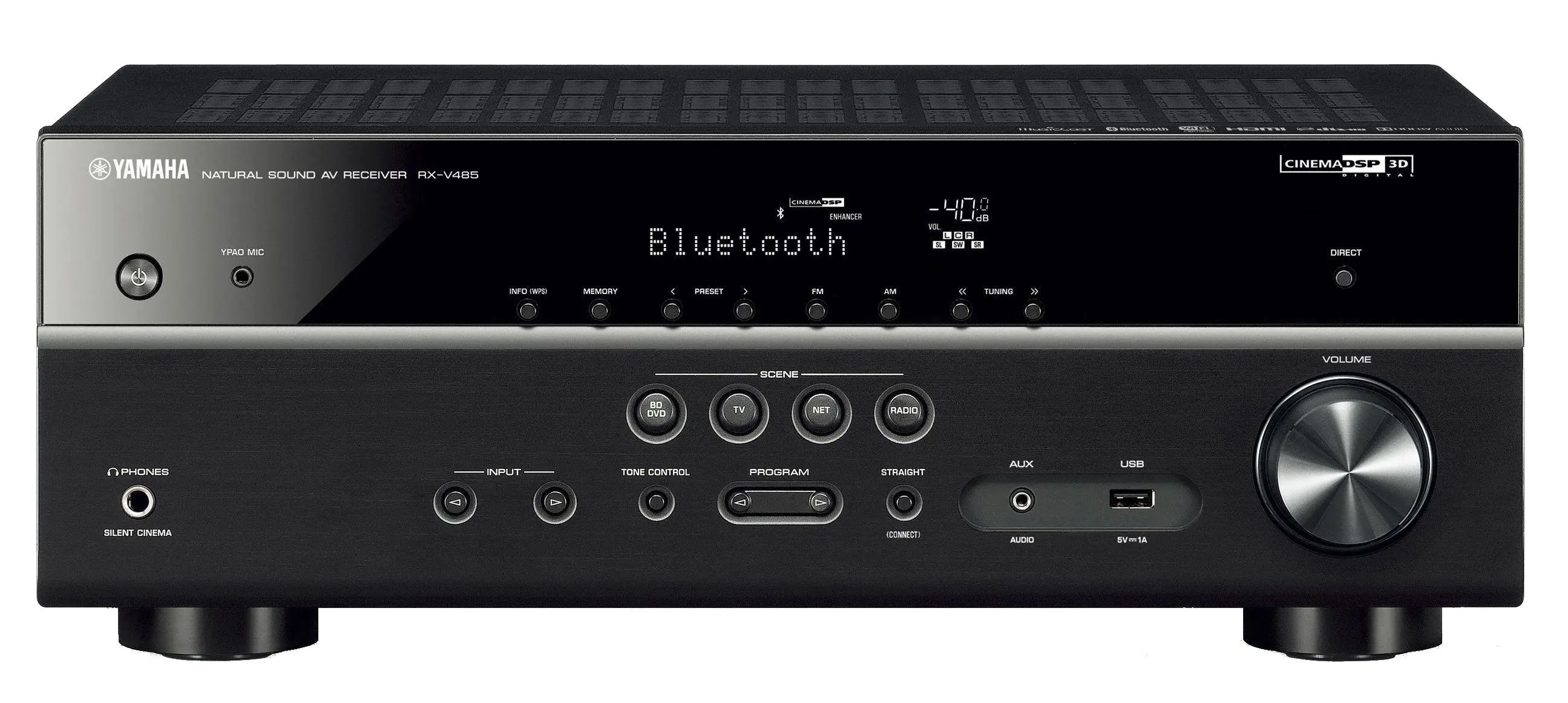 Zestaw kina Yamaha MusicCast RX-V485 Czarny, NS-F51/NS-P51 Czarny