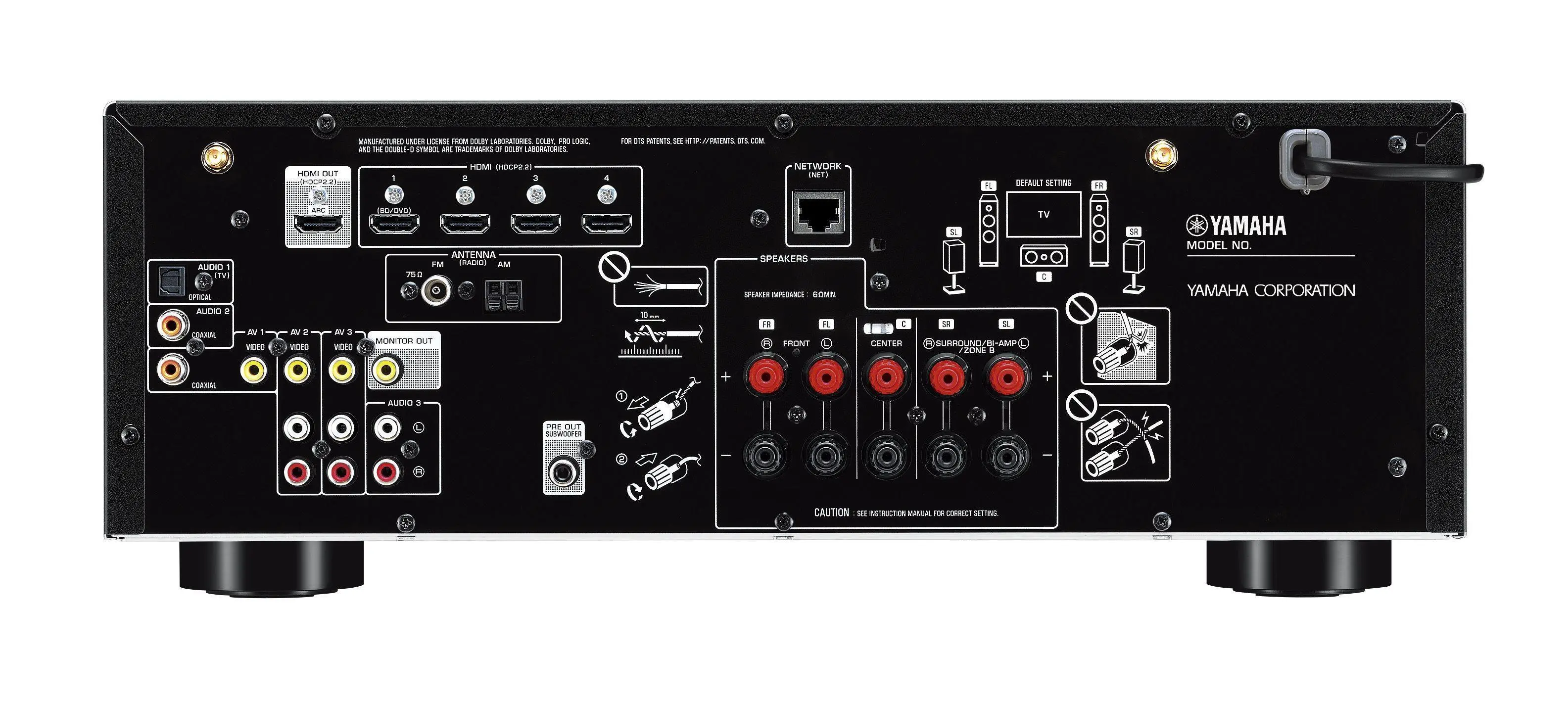 Zestaw kina Yamaha MusicCast RX-V485 Czarny, NS-F51/NS-P51 Czarny