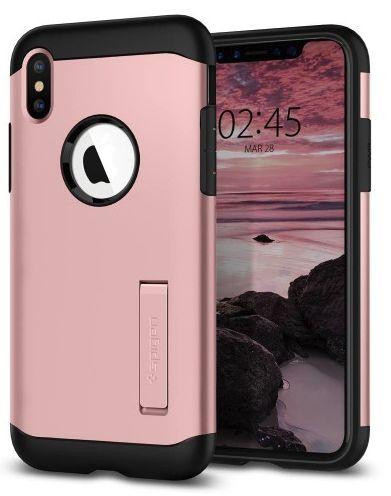Etui Spigen Slim Armor 065CS25157 do iPhone Xs Max (różowy)