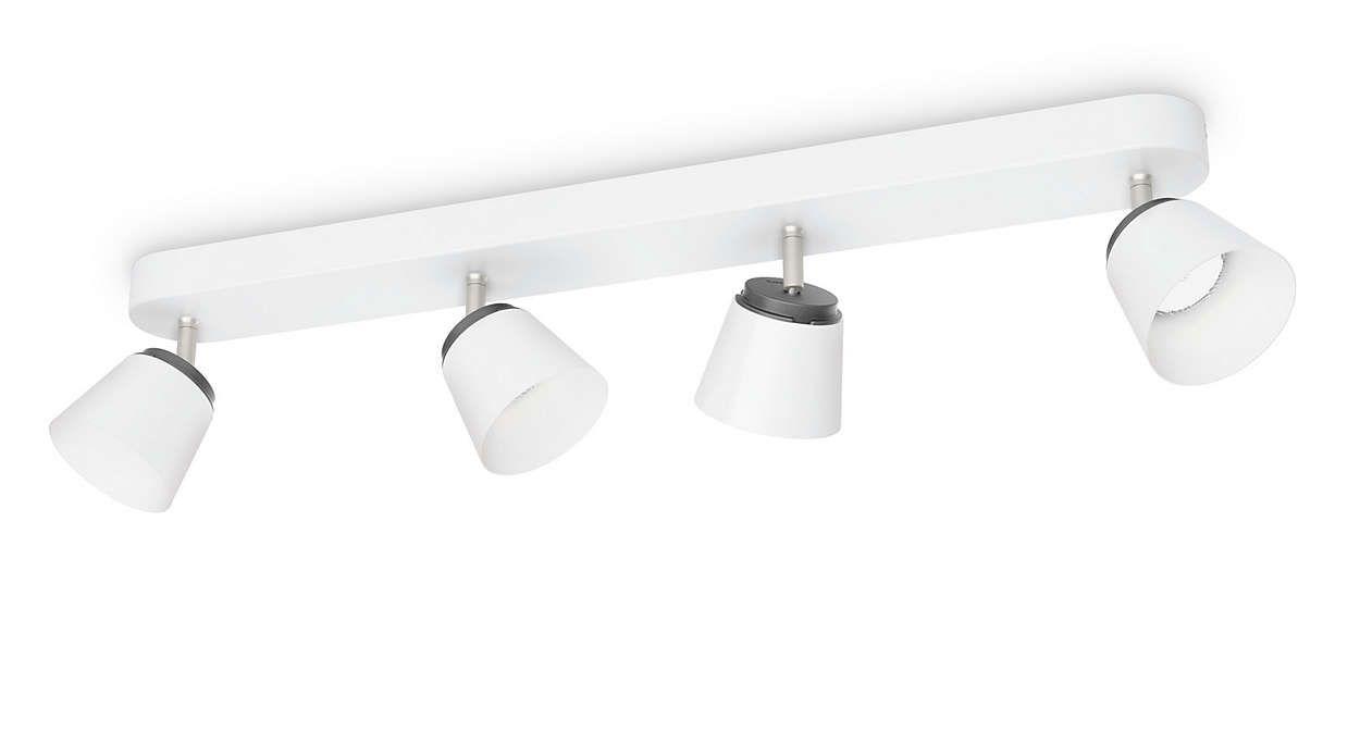 Philips Dender bar/tube white 4x4W 230V 53344/31/16