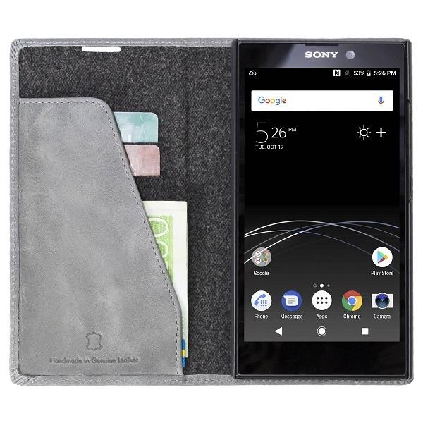 Etui Krusell Sunne 2 Card Foliowallet do Sony Xperia L2 (szary)