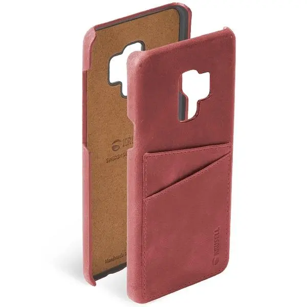 Etui Krusell Sunne 2 Card Cover do Samsung Galaxy S9 Czerwony
