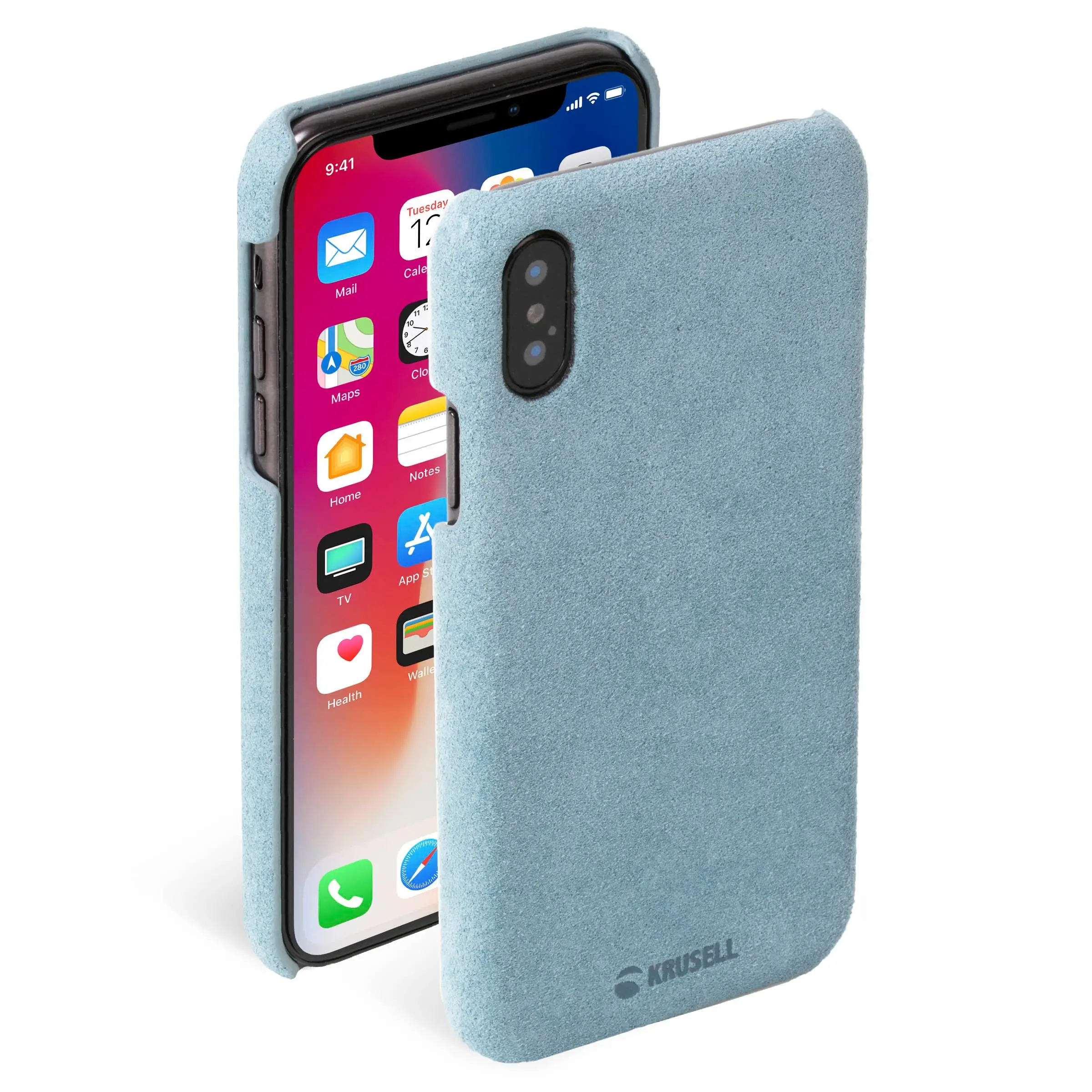 Etui Krusell Broby Cover do iPhone X/Xs Niebieski