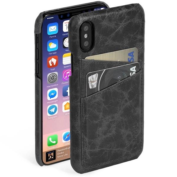Etui Krusell Tumba 2 Card Cover do iPhone X/Xs (czarny)