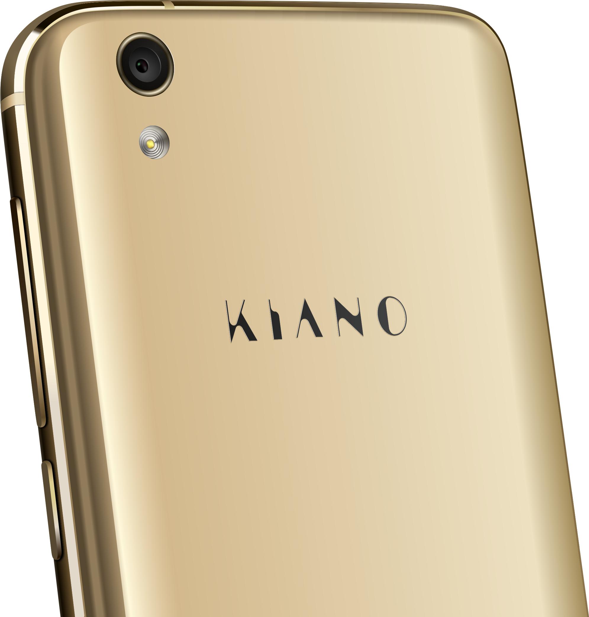 Smartfon Kiano Elegance 5.1 (złoty) + szkło hartowane