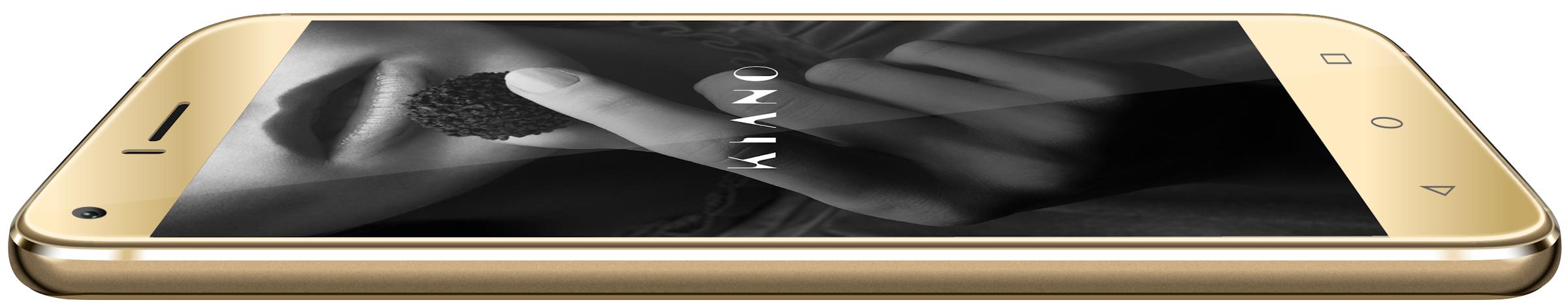 Smartfon Kiano Elegance 5.1 (złoty) + szkło hartowane