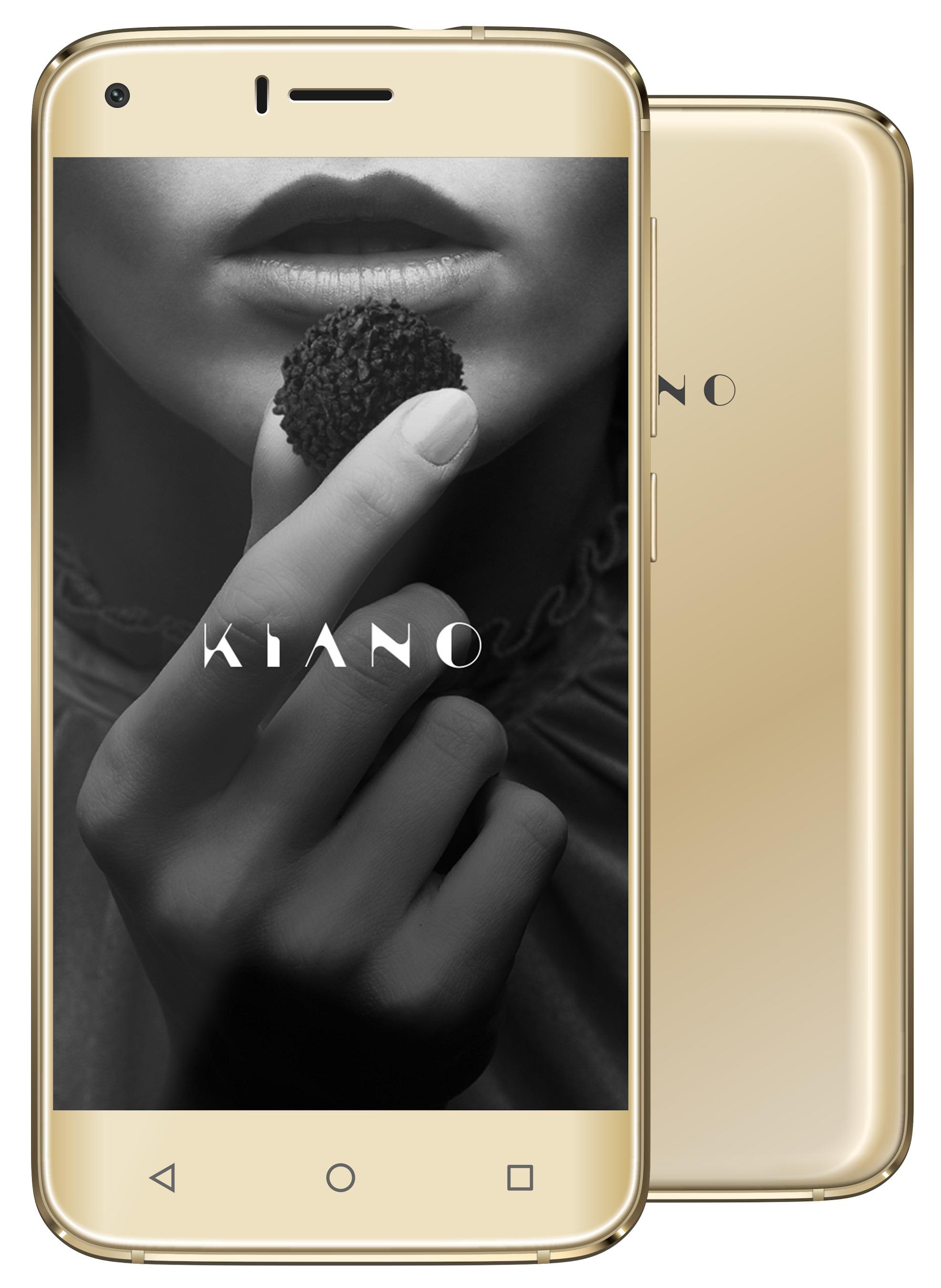 Smartfon Kiano Elegance 5.1 (złoty) + szkło hartowane