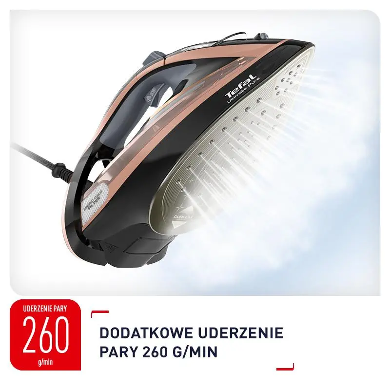 Żelazko Tefal Ultimate Pure FV9845 Durilium AirGlide Autoclean 260g/min