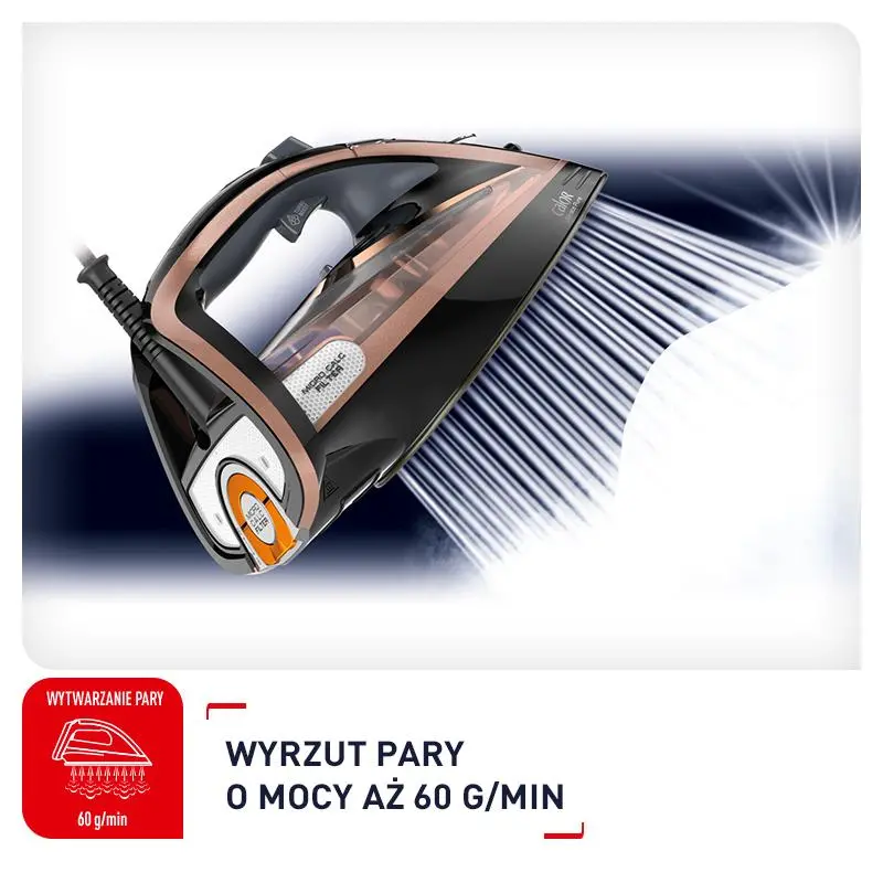 Żelazko Tefal Ultimate Pure FV9845 Durilium AirGlide Autoclean 260g/min