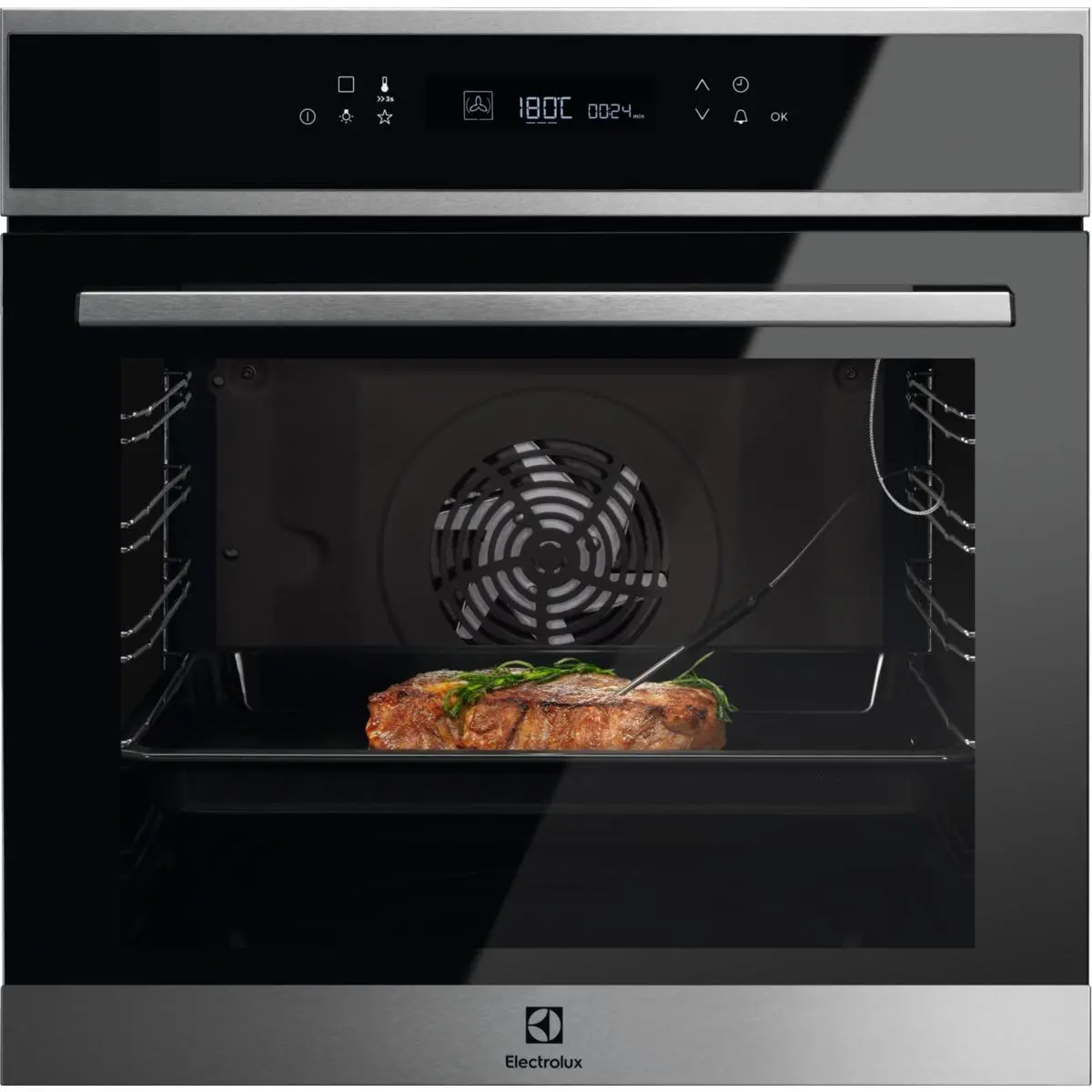 Piekarnik elektryczny Electrolux 700 SenseCook EOE7C31X Termoobieg Termosonda Czarno-stalowy